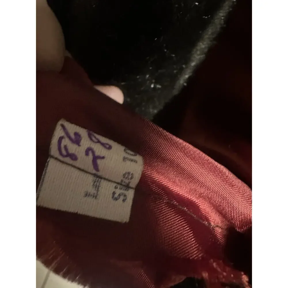 VNT 70s 90s Passport Plush Faux Fox Rabbit Fur Short Jacket Sm 10 Mob Satin 36w - Picture 15 of 15